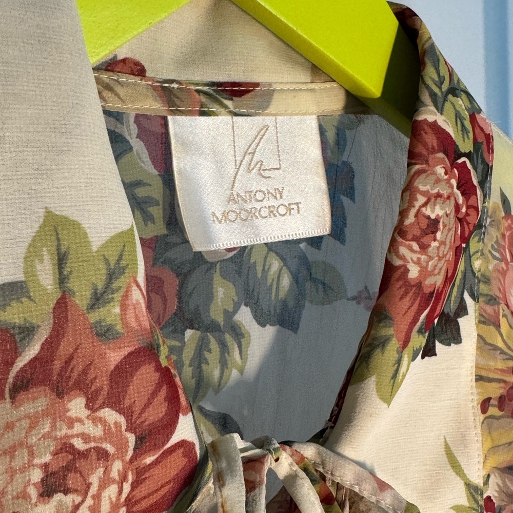 VINTAGE Floral Ruffle Blouse - Picture 3 of 7